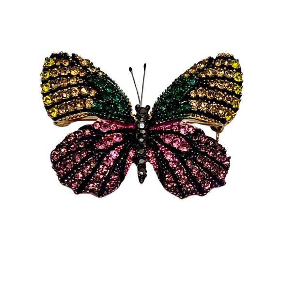 Elegant Butterfly Crystal Brooch | Sparkling Jewelry Pin for Any Occasion - Picture 1 of 16